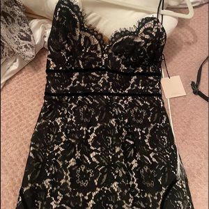 Black Revolve Lace Mini Dress